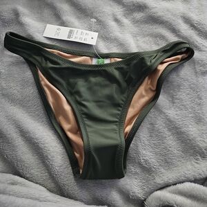 NWT - J.Crew Heritage 1989 High-Leg Bikini Bottom - XXS - Cool Cypress